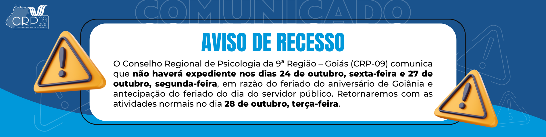 aviso recesso
