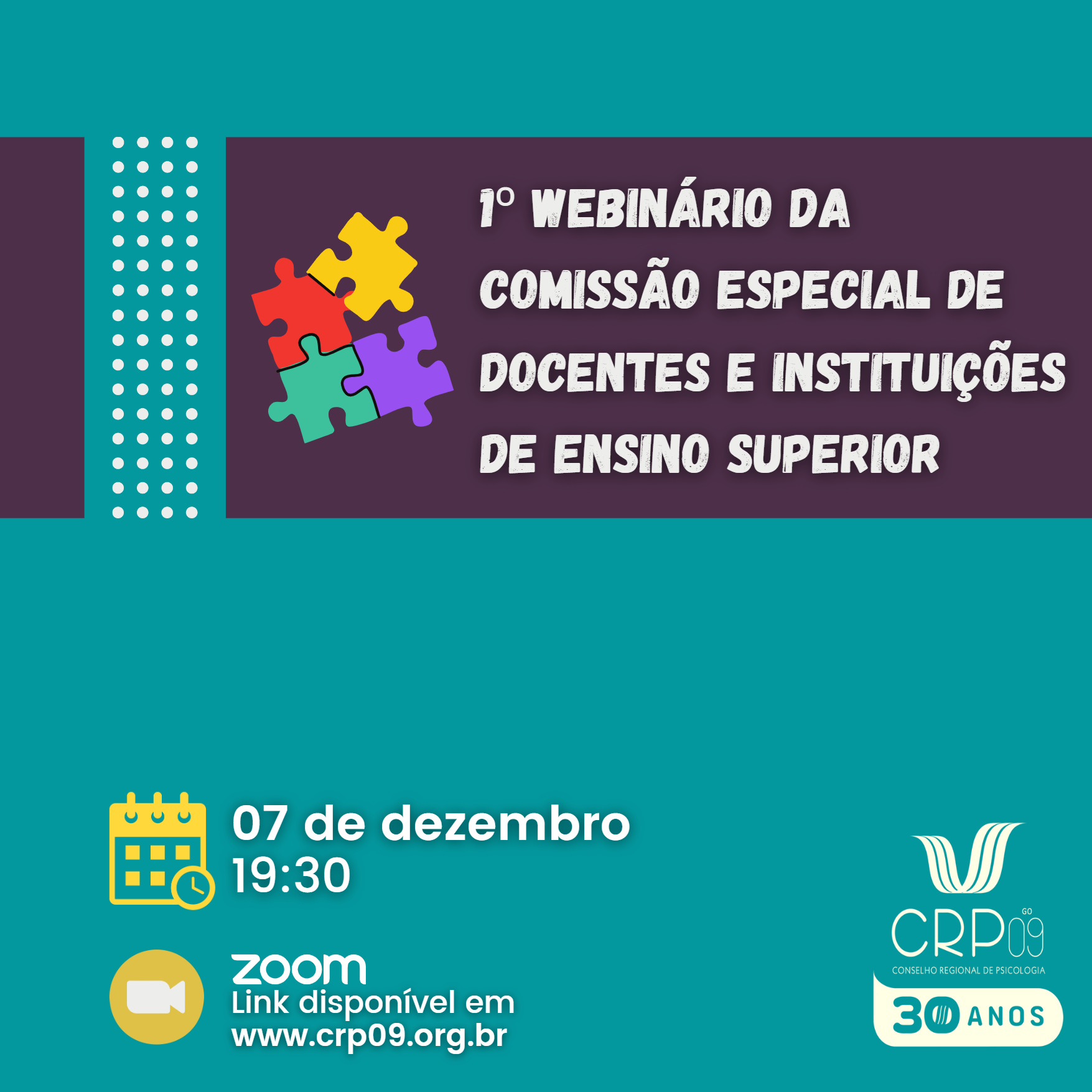 1º Webnário da Comissão Especial de Docentes e Instituições de Ensino Superior