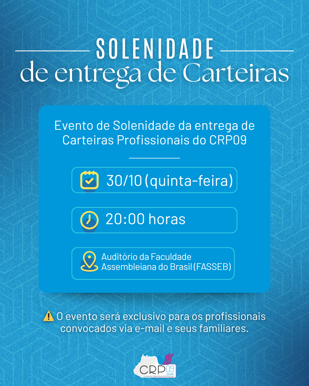 Solenidade de entrega de carteiras