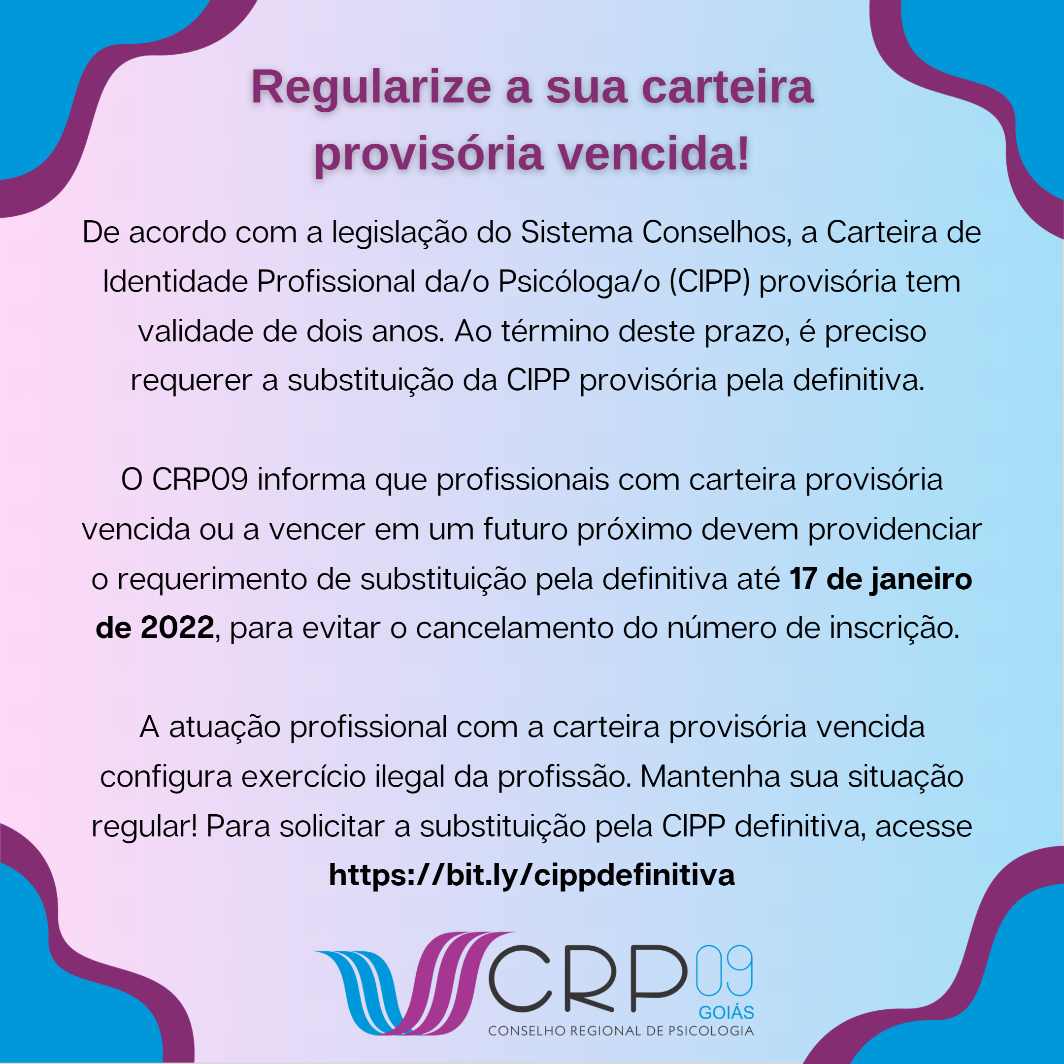 Regularize a sua carteira provisória vencida